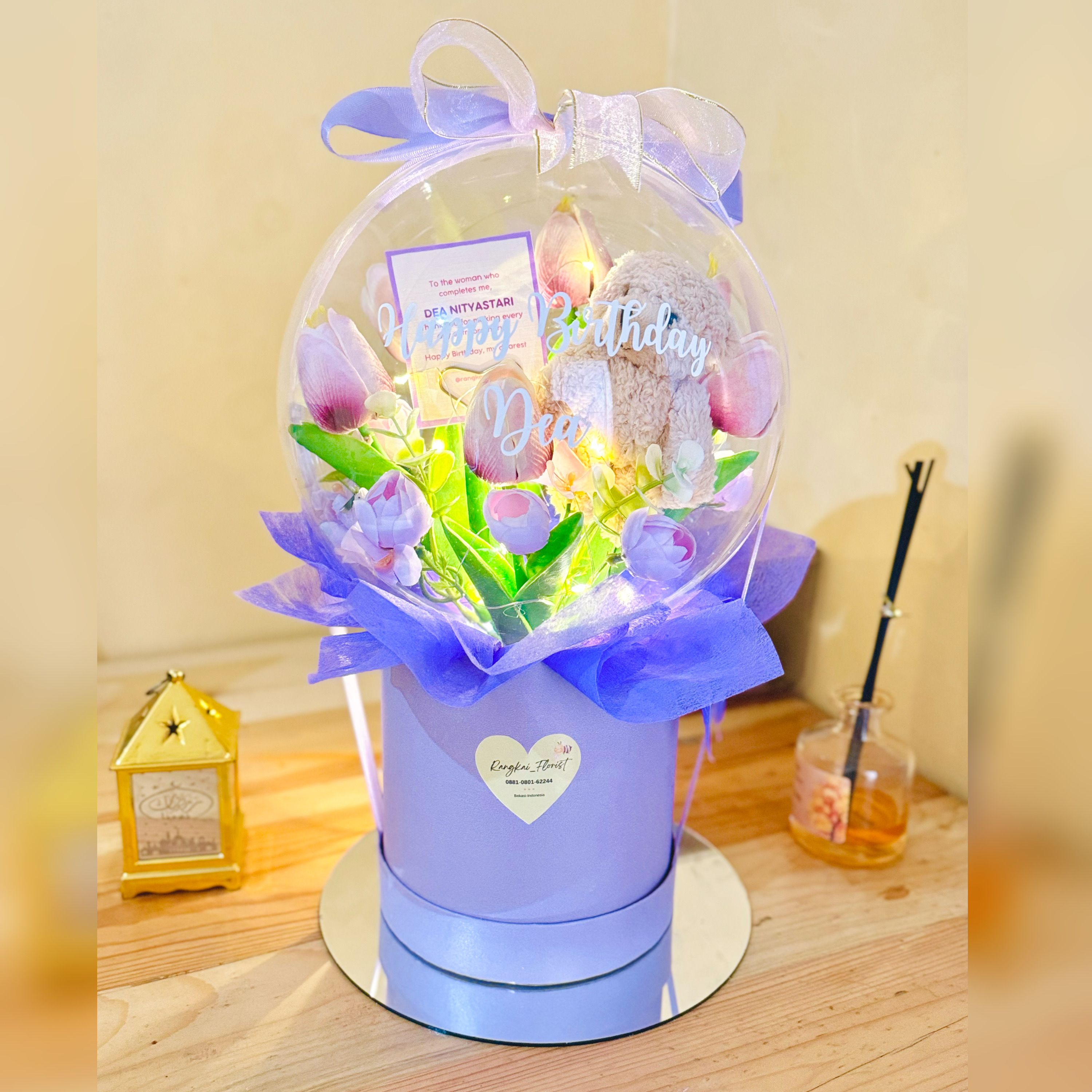 Balon Bunga Akrilik Tulip