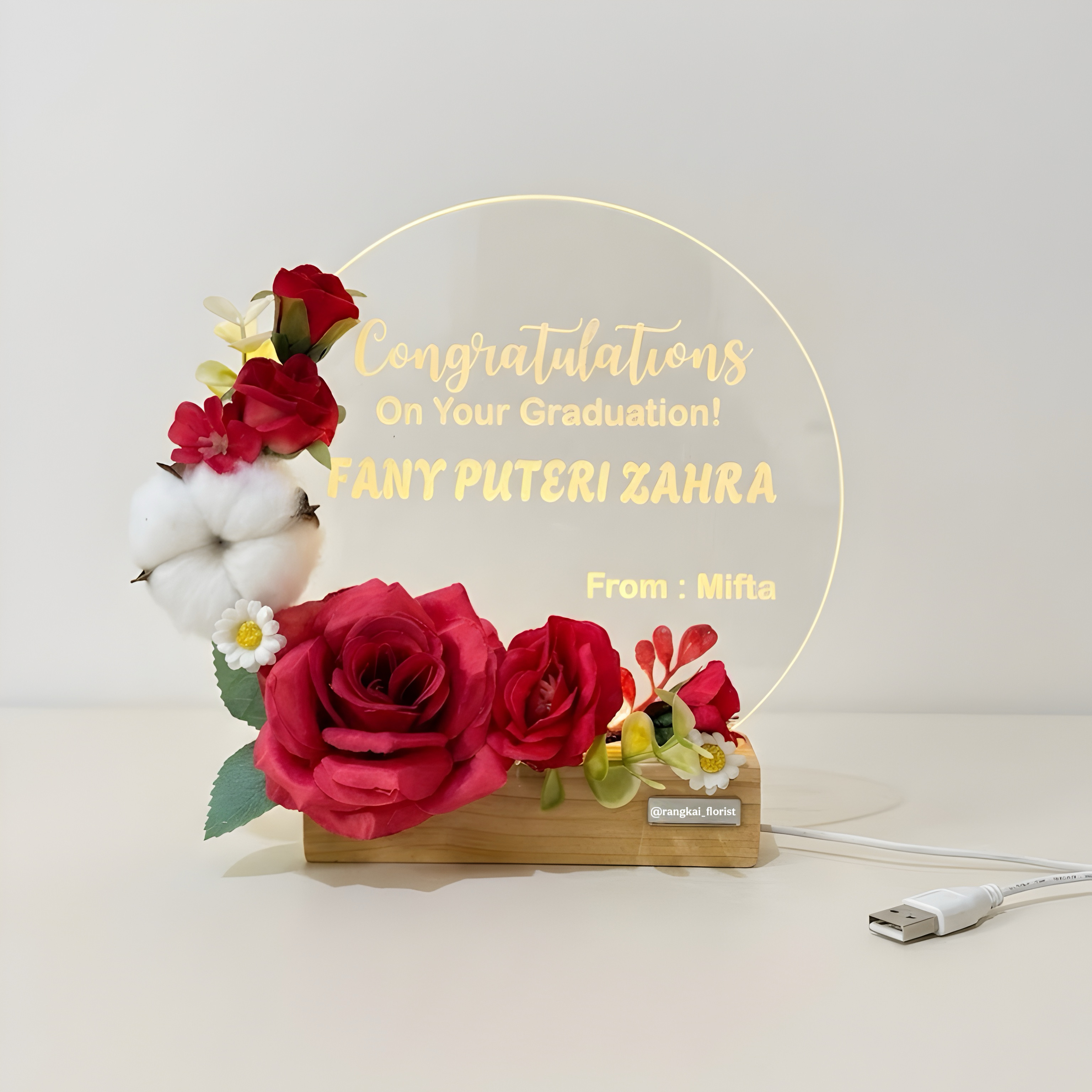 Roundi Acrylic Flowers Bening